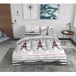 Casa si Gradina - Textile si covoare - Lenjerii de pat - Seturi de lenjerie - Lenjerie de pat dubla Paris, Bedora, 4 piese, 180x200, 100% bumbac, multicolor - Infinity.ro
