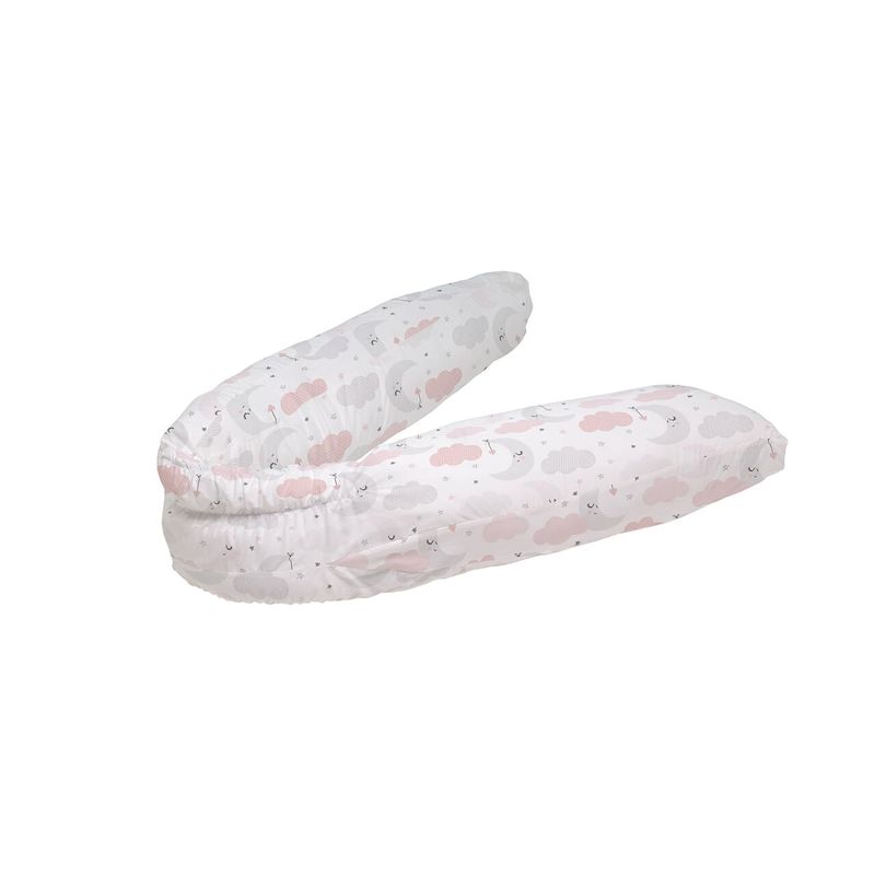 Casa si Gradina - Textile si covoare - Perne si pilote - Perne - Perna pentru gravide si alaptat, Over the Moon, Pink - Infinity.ro