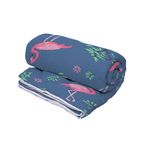 Casa si Gradina - Textile si covoare - Perne si pilote - Pilote - Pilota Alcam Pink Flamingo microfibra matlasata, 140x200 cm, 250g/mp - Infinity.ro