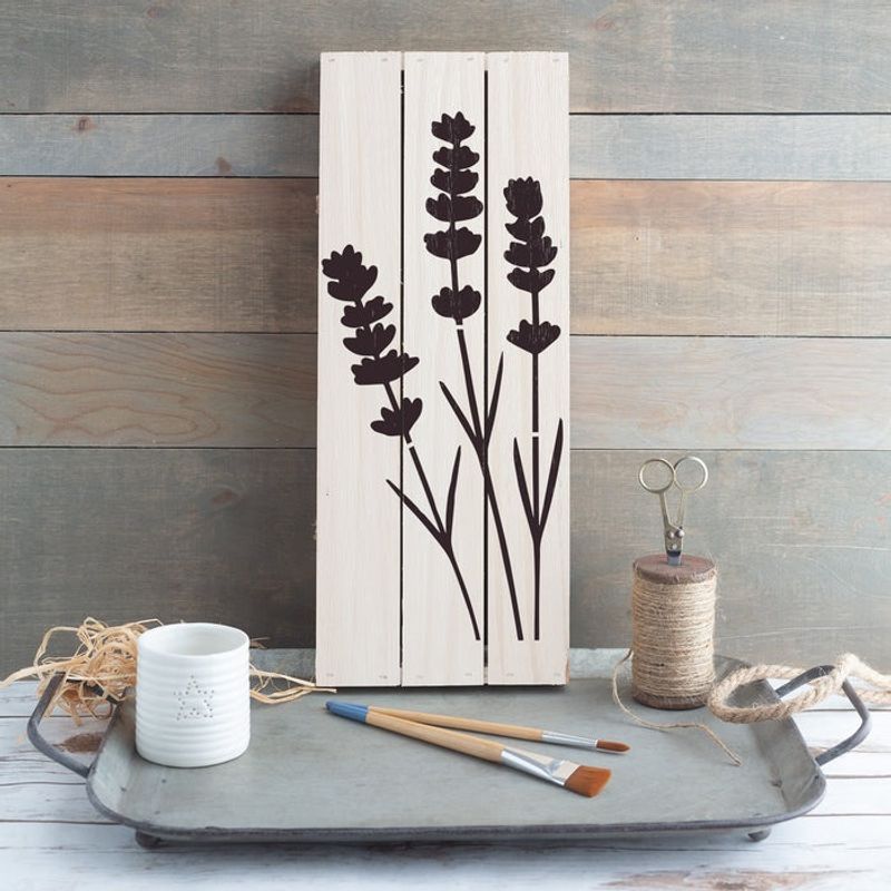 Casa si Gradina - Decoratiuni - DIY - Sabloane decorative pereti - Sablon Perete vopsire, tencuiala 0.7mm Lavender Stencil Refolosibil, model MXSP7173, 100 x 100 mm - Infinity.ro