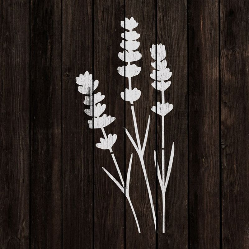 Casa si Gradina - Decoratiuni - DIY - Sabloane decorative pereti - Sablon Perete vopsire, tencuiala 0.7mm Lavender Stencil Refolosibil, model MXSP7173, 100 x 100 mm - Infinity.ro