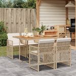 Casa si Gradina - Gradina si terasa - Mobilier exterior - Seturi mobila gradina - Set mobilier de gradina cu perne, 5 piese, bej, poliratan - Infinity.ro
