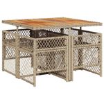 Casa si Gradina - Gradina si terasa - Mobilier exterior - Seturi mobila gradina - Set mobilier de gradina cu perne, 5 piese, bej, poliratan - Infinity.ro