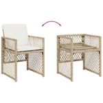 Casa si Gradina - Gradina si terasa - Mobilier exterior - Seturi mobila gradina - Set de masa pentru gradina, 9 piese, cu perne, bej, poliratan - Infinity.ro