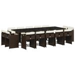 Casa si Gradina - Gradina si terasa - Mobilier exterior - Seturi mobila gradina - Set mobilier de gradina cu perne, 15 piese, maro, poliratan - Infinity.ro