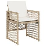Casa si Gradina - Gradina si terasa - Mobilier exterior - Seturi mobila gradina - Set de masa pentru gradina, 7 piese, cu perne, bej, poliratan - Infinity.ro