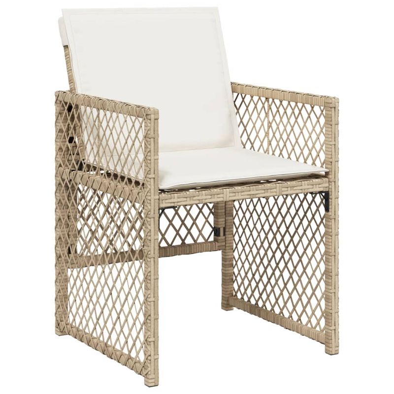 Casa si Gradina - Gradina si terasa - Mobilier exterior - Seturi mobila gradina - Set de masa pentru gradina, 7 piese, cu perne, bej, poliratan - Infinity.ro