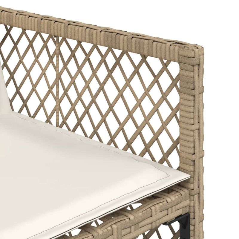 Casa si Gradina - Gradina si terasa - Mobilier exterior - Seturi mobila gradina - Set de masa pentru gradina, 7 piese, cu perne, bej, poliratan - Infinity.ro