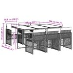 Casa si Gradina - Gradina si terasa - Mobilier exterior - Seturi mobila gradina - Set de masa pentru gradina, 7 piese, cu perne, bej, poliratan - Infinity.ro