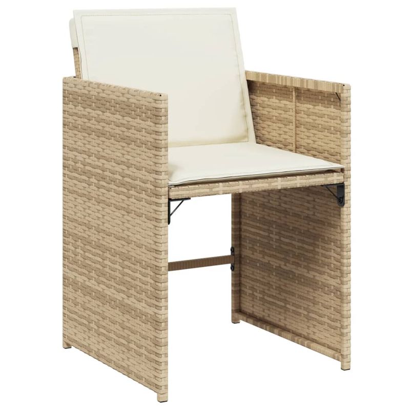 Casa si Gradina - Gradina si terasa - Mobilier exterior - Seturi mobila gradina - Set de masa pentru gradina, 7 piese, cu perne, bej, poliratan - Infinity.ro