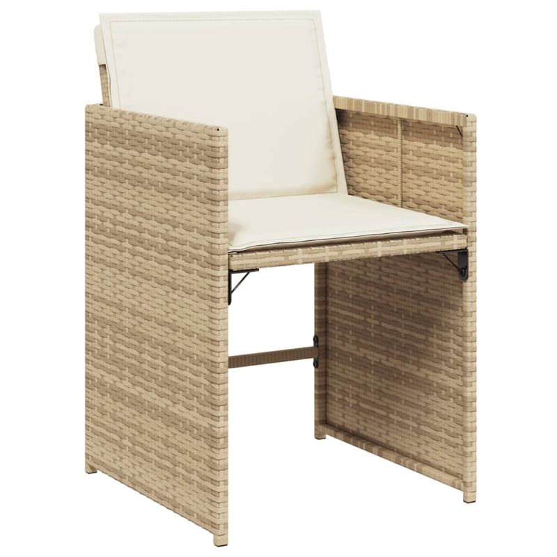 Casa si Gradina - Gradina si terasa - Mobilier exterior - Seturi mobila gradina - Set de masa pentru gradina, 9 piese, cu perne, bej, poliratan - Infinity.ro