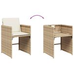 Casa si Gradina - Gradina si terasa - Mobilier exterior - Seturi mobila gradina - Set de masa pentru gradina, 9 piese, cu perne, bej, poliratan - Infinity.ro