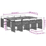 Casa si Gradina - Gradina si terasa - Mobilier exterior - Seturi mobila gradina - Set de masa pentru gradina, 9 piese, cu perne, bej, poliratan - Infinity.ro