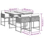 Casa si Gradina - Gradina si terasa - Mobilier exterior - Seturi mobila gradina - Set mobilier de gradina cu perne, 5 piese, bej, poliratan - Infinity.ro