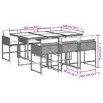 Casa si Gradina - Gradina si terasa - Mobilier exterior - Seturi mobila gradina - Set de masa pentru gradina, 7 piese, cu perne, bej, poliratan - Infinity.ro