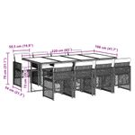 Casa si Gradina - Gradina si terasa - Mobilier exterior - Seturi mobila gradina - Set de masa pentru gradina, 9 piese, cu perne, bej, poliratan - Infinity.ro