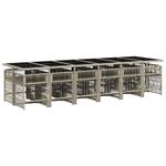 Casa si Gradina - Gradina si terasa - Mobilier exterior - Seturi mobila gradina - Set mobilier de gradina cu perne 13 piese gri deschis poliratan - Infinity.ro