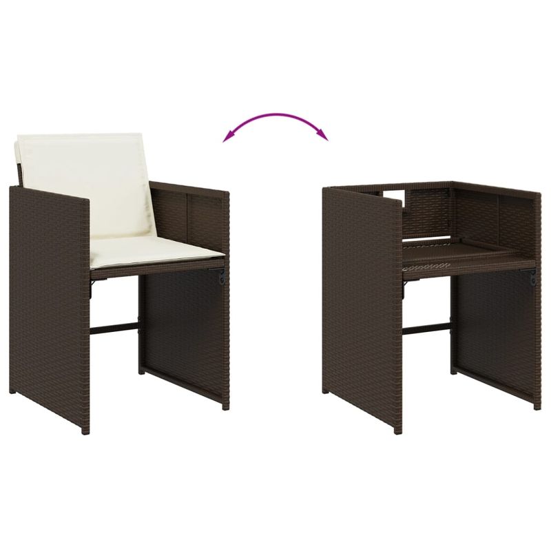 Casa si Gradina - Gradina si terasa - Mobilier exterior - Seturi mobila gradina - Set mobilier de gradina cu perne, 17 piese, maro, poliratan - Infinity.ro