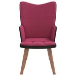 Casa si Gradina - Mobilier - Scaune si fotolii - Fotolii - Fotoliu de relaxare cu taburet, rosu vin, catifea si PVC - Infinity.ro