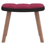 Casa si Gradina - Mobilier - Scaune si fotolii - Fotolii - Fotoliu de relaxare cu taburet, rosu vin, catifea si PVC - Infinity.ro
