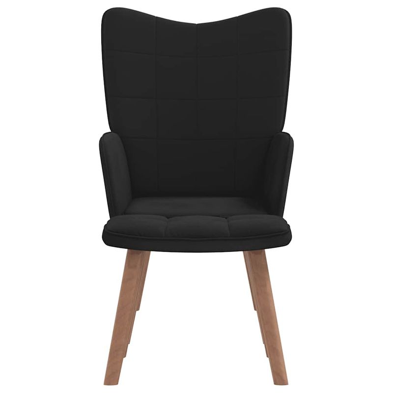 Casa si Gradina - Mobilier - Scaune si fotolii - Fotolii - Fotoliu de relaxare cu taburet, negru, catifea si PVC - Infinity.ro