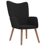 Casa si Gradina - Mobilier - Scaune si fotolii - Fotolii - Fotoliu de relaxare cu taburet, negru, catifea si PVC - Infinity.ro