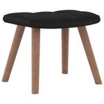 Casa si Gradina - Mobilier - Scaune si fotolii - Fotolii - Fotoliu de relaxare cu taburet, negru, catifea si PVC - Infinity.ro