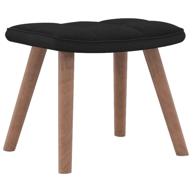 Casa si Gradina - Mobilier - Scaune si fotolii - Fotolii - Fotoliu de relaxare cu taburet, negru, catifea si PVC - Infinity.ro