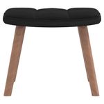Casa si Gradina - Mobilier - Scaune si fotolii - Fotolii - Fotoliu de relaxare cu taburet, negru, catifea si PVC - Infinity.ro