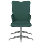 Casa si Gradina - Mobilier - Scaune si fotolii - Fotolii - Fotoliu de relaxare cu taburet, verde inchis, catifea - Infinity.ro