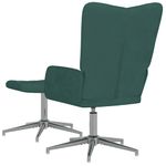 Casa si Gradina - Mobilier - Scaune si fotolii - Fotolii - Fotoliu de relaxare cu taburet, verde inchis, catifea - Infinity.ro