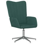 Casa si Gradina - Mobilier - Scaune si fotolii - Fotolii - Fotoliu de relaxare cu taburet, verde inchis, catifea - Infinity.ro