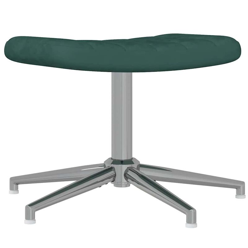Casa si Gradina - Mobilier - Scaune si fotolii - Fotolii - Fotoliu de relaxare cu taburet, verde inchis, catifea - Infinity.ro