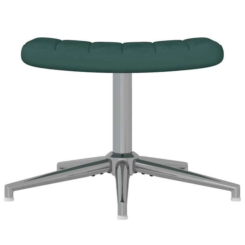 Casa si Gradina - Mobilier - Scaune si fotolii - Fotolii - Fotoliu de relaxare cu taburet, verde inchis, catifea - Infinity.ro