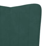Casa si Gradina - Mobilier - Scaune si fotolii - Fotolii - Fotoliu de relaxare cu taburet, verde inchis, catifea - Infinity.ro