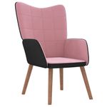 Casa si Gradina - Mobilier - Scaune si fotolii - Fotolii - Fotoliu de relaxare, roz, catifea si PVC - Infinity.ro