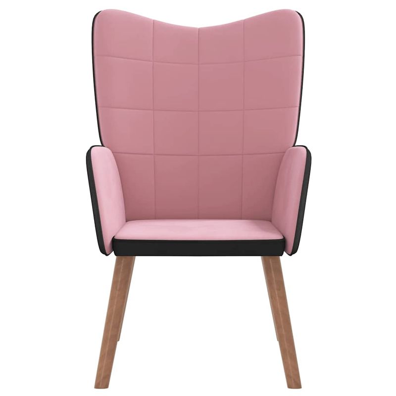 Casa si Gradina - Mobilier - Scaune si fotolii - Fotolii - Fotoliu de relaxare, roz, catifea si PVC - Infinity.ro