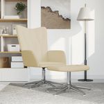 Casa si Gradina - Mobilier - Scaune si fotolii - Fotolii - Fotoliu de relaxare cu taburet, crem, textil - Infinity.ro