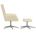 Casa si Gradina - Mobilier - Scaune si fotolii - Fotolii - Fotoliu de relaxare cu taburet, crem, textil - Infinity.ro