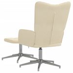 Casa si Gradina - Mobilier - Scaune si fotolii - Fotolii - Fotoliu de relaxare cu taburet, crem, textil - Infinity.ro