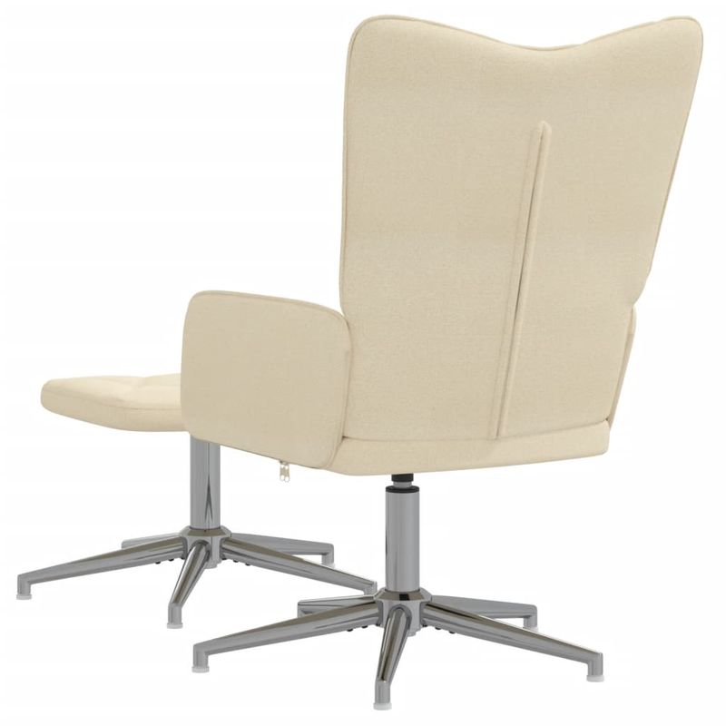 Casa si Gradina - Mobilier - Scaune si fotolii - Fotolii - Fotoliu de relaxare cu taburet, crem, textil - Infinity.ro