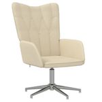 Casa si Gradina - Mobilier - Scaune si fotolii - Fotolii - Fotoliu de relaxare cu taburet, crem, textil - Infinity.ro