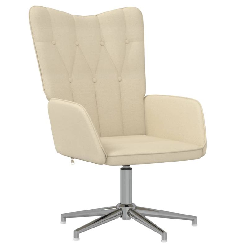 Casa si Gradina - Mobilier - Scaune si fotolii - Fotolii - Fotoliu de relaxare cu taburet, crem, textil - Infinity.ro