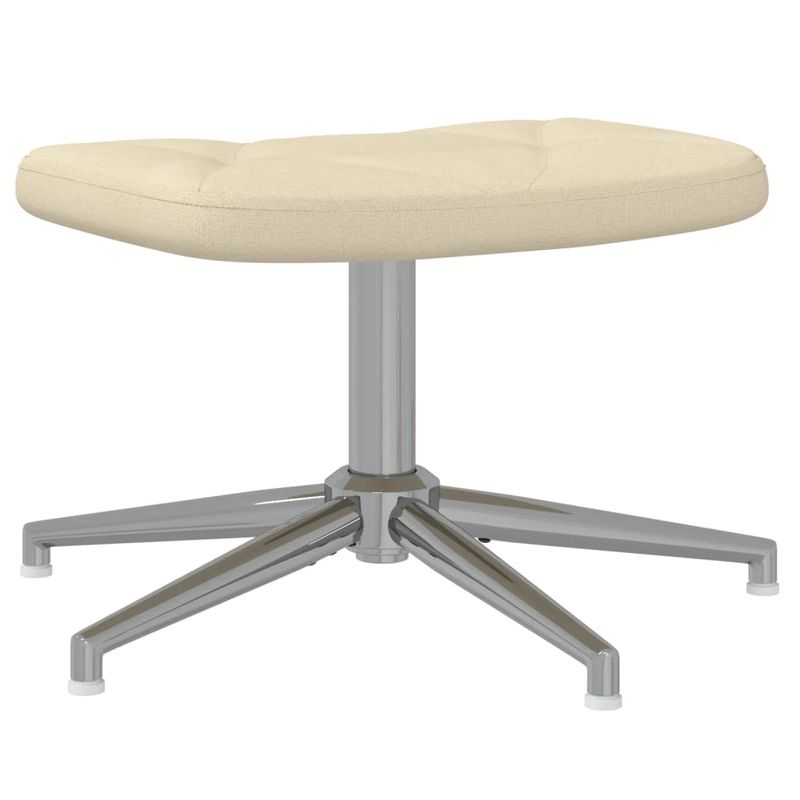 Casa si Gradina - Mobilier - Scaune si fotolii - Fotolii - Fotoliu de relaxare cu taburet, crem, textil - Infinity.ro