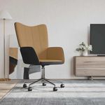 Casa si Gradina - Mobilier - Scaune si fotolii - Fotolii - Fotoliu de relaxare, maro, catifea si PVC - Infinity.ro