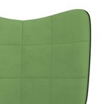 Casa si Gradina - Mobilier - Scaune si fotolii - Fotolii - Fotoliu de relaxare, verde deschis, catifea si PVC - Infinity.ro