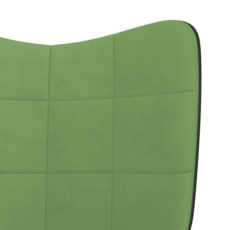 Casa si Gradina - Mobilier - Scaune si fotolii - Fotolii - Fotoliu de relaxare, verde deschis, catifea si PVC - Infinity.ro