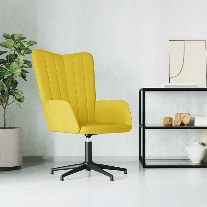 Casa si Gradina - Mobilier - Scaune si fotolii - Fotolii - Fotoliu de relaxare, galben mustar, catifea - Infinity.ro