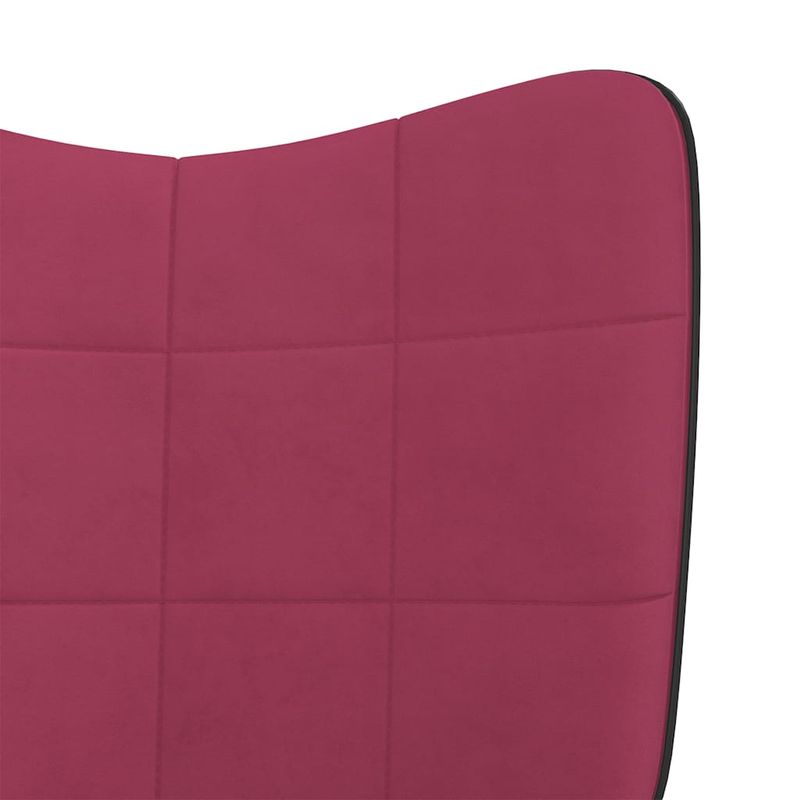 Casa si Gradina - Mobilier - Scaune si fotolii - Fotolii - Fotoliu de relaxare, rosu vin, catifea si PVC - Infinity.ro