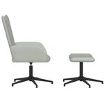 Casa si Gradina - Mobilier - Scaune si fotolii - Fotolii - Fotoliu de relaxare cu taburet, gri deschis, catifea - Infinity.ro